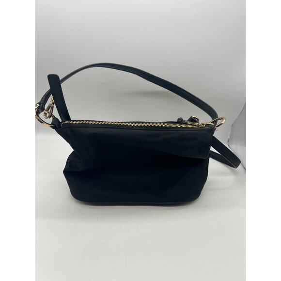 Michael Kors Black Nylon Purse Bag Tote Crossbody or Shoulder Gold Hardware - Picture 4 of 13